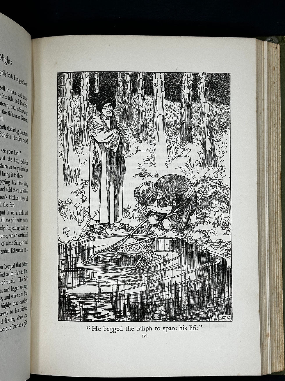 Thumbnail: The Arabian Nights Selected by Gladys Davidson. Illustrated by Helen Stratton.