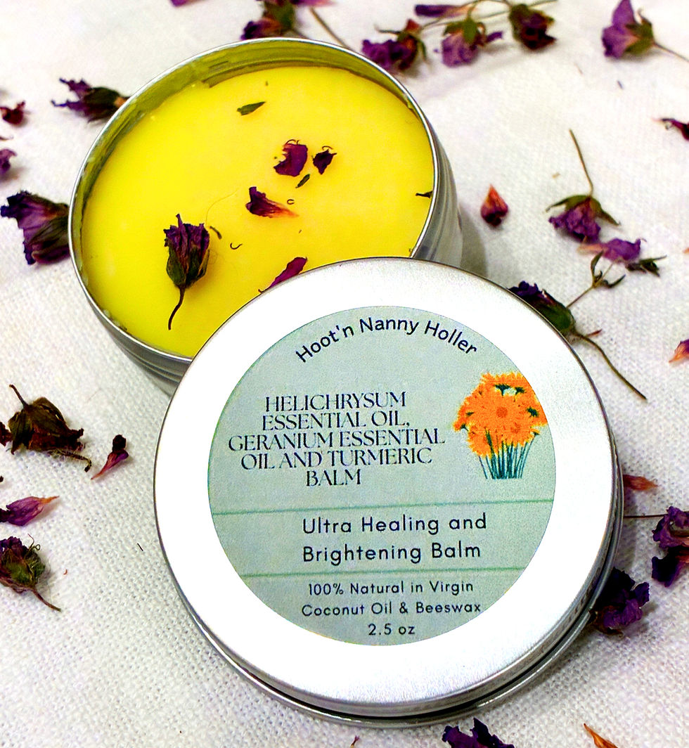 Thumbnail: Helichrysum and Geranium Essential Oil Balm with Turmeric