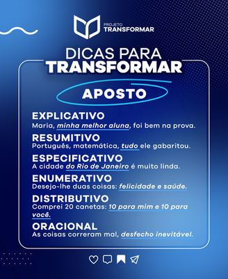 O que é Aposto na Língua Portuguesa?
