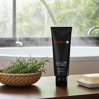 Shield72°さっぱりブラッククレイパック洗顔