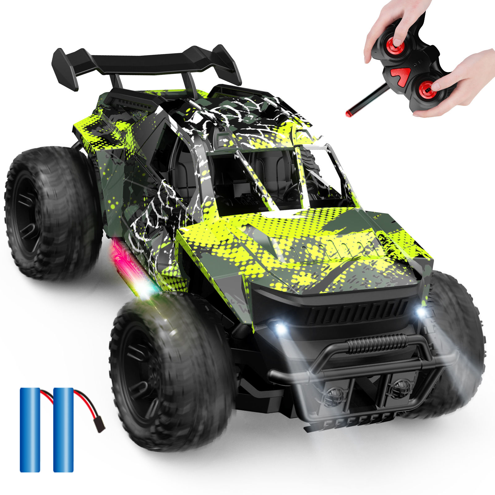 DEERC ラジコンカー オフロード 子供向け ラジコン おもちゃ 2.4Ghz 充電式バッテリー2個 S101