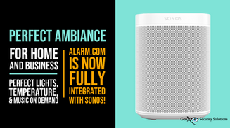 Alarm.com is now integrated with Sonos Speakers for perfect ambiance anytime!
