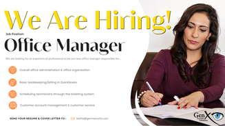 Now Hiring at GenX Security: Office Manager!