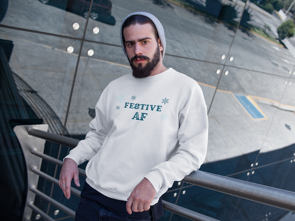 Thumbnail: Funny Festive AF Holiday sweatshirt