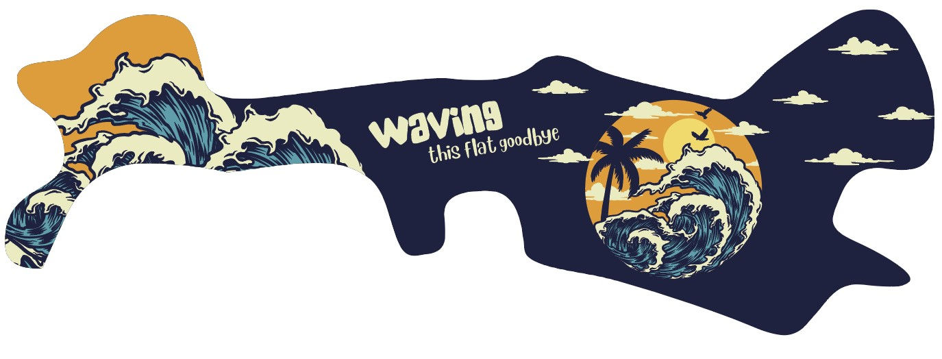 Orange Blue Ocean Waves