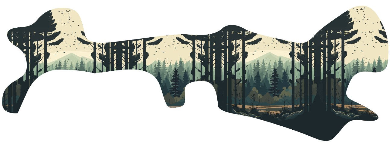 Mountains Through the Trees