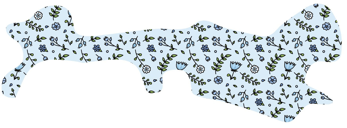 Ditsy Blue Hand Drawn Floral