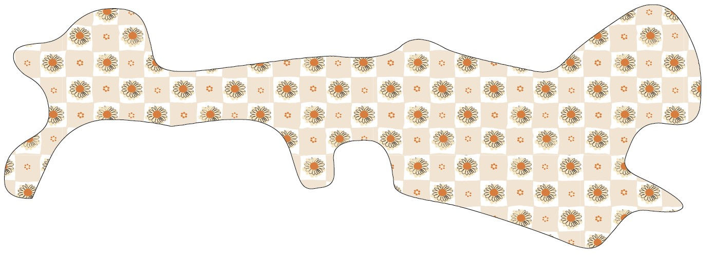 Beige Checkered Daisy