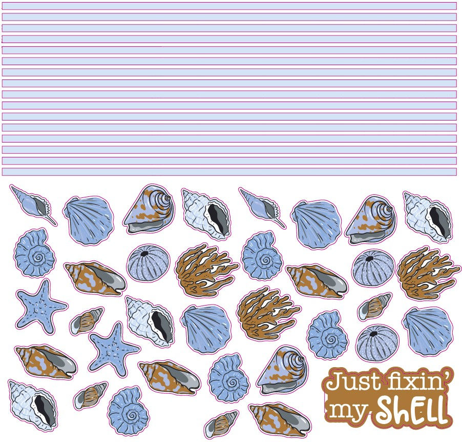Blue Striped Shells