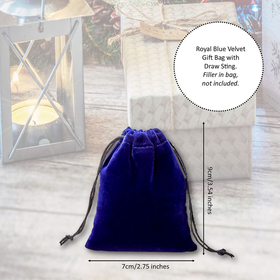 Royal Blue Velvet Drawstring Gift Bag, 4x6 Inches, perfect for small gifts KCM Gifts4You