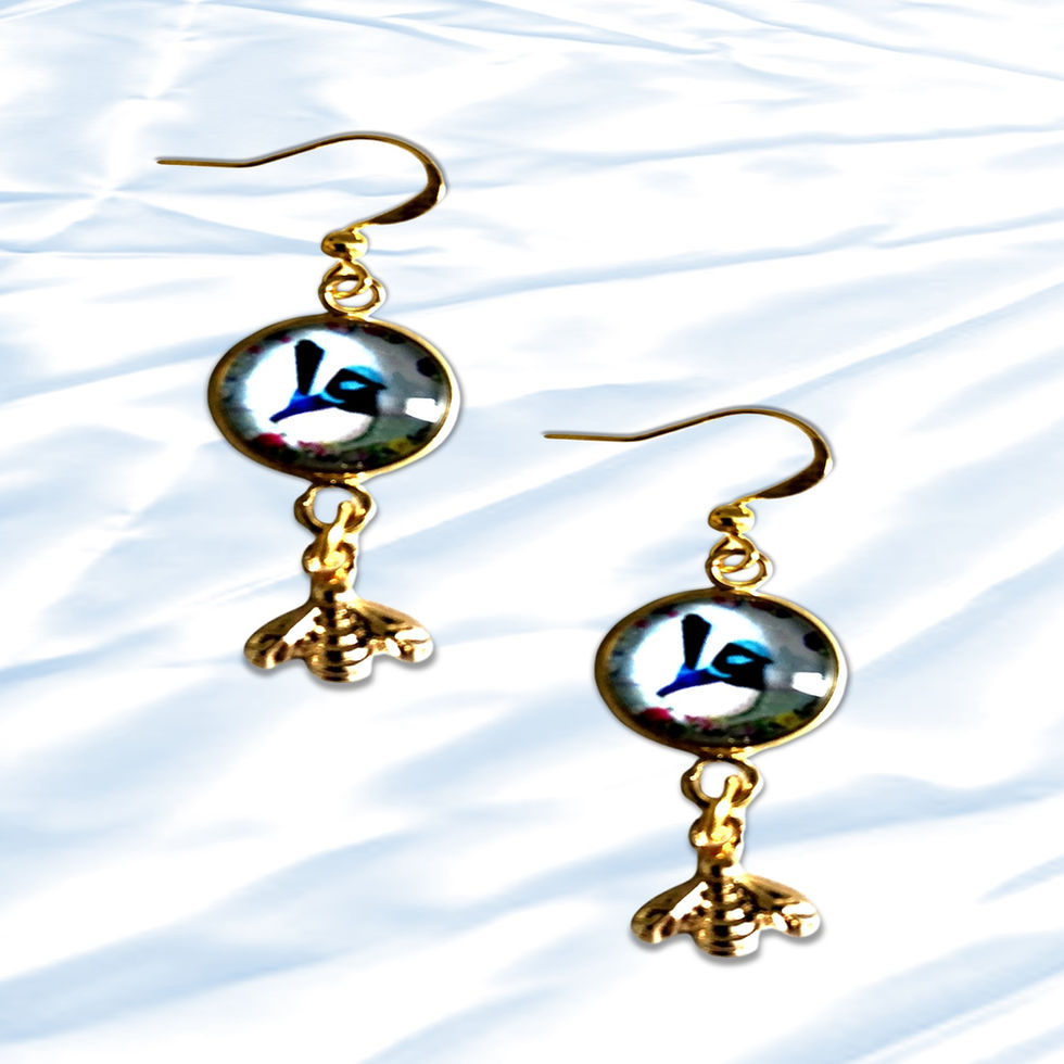 Victorian Style Fairy-wren Earrings