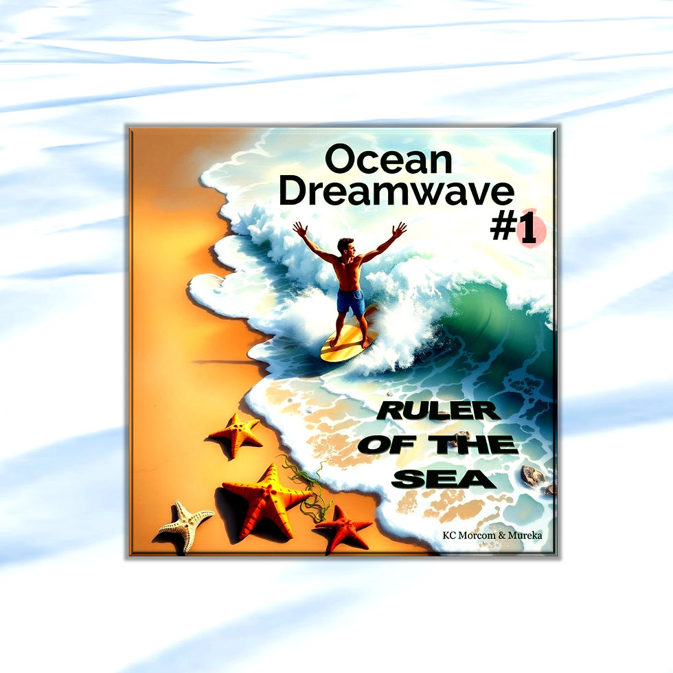 man surfing ocean waves and celebrating with his arms wide open