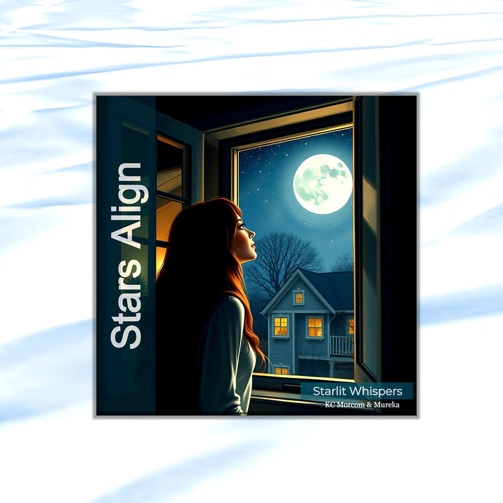 woman gazing out the window and looking up towards the moon