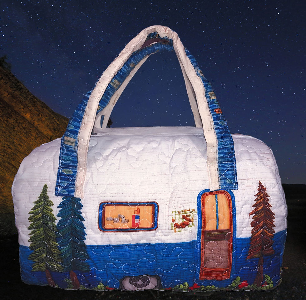 Thumbnail: Duffle bag siting in a night setting