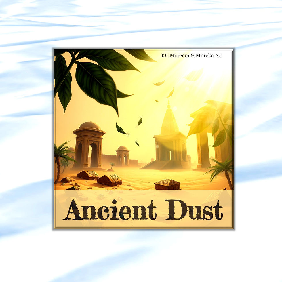 Ancient structures in golden dust storm
