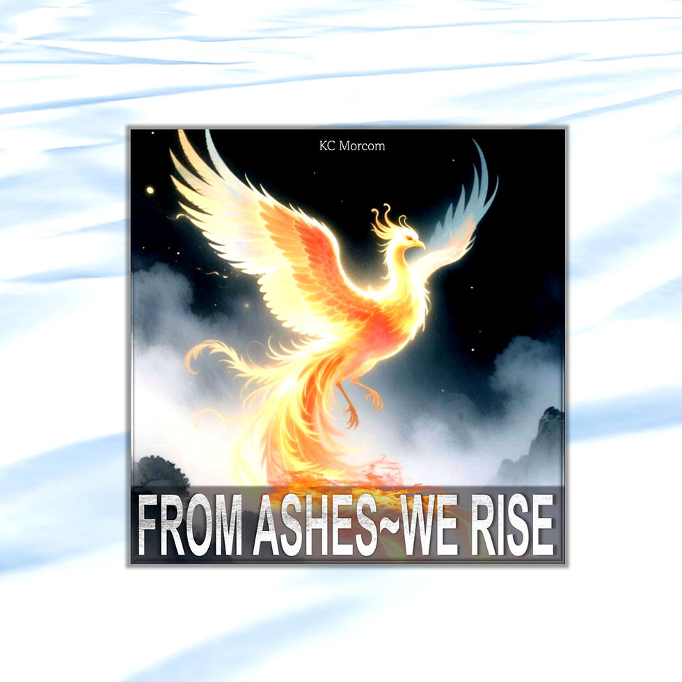 Phoenix rising above heat and flames