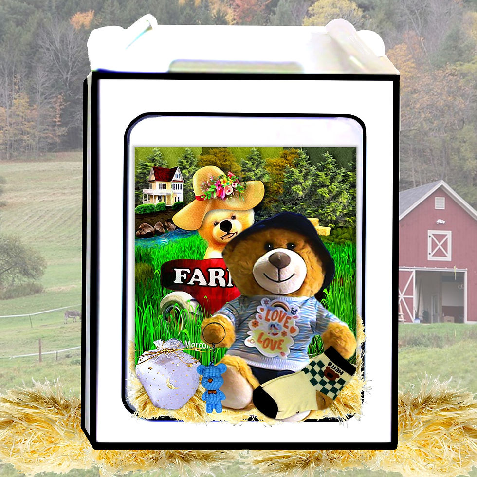 Thumbnail: Gift bag with farm theme and teddy bear characters, KCM Gifts4You.
