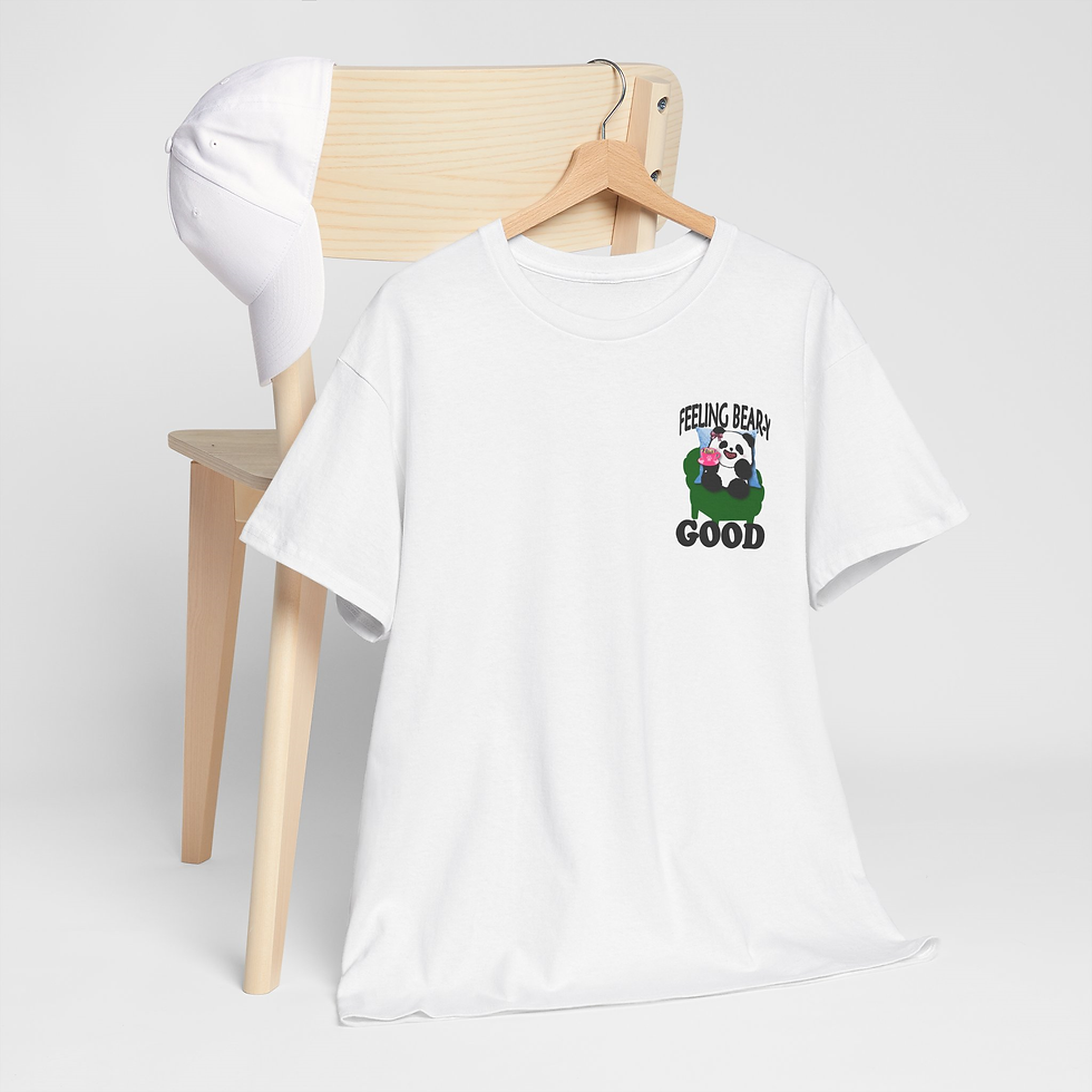 Thumbnail: White t-shirt on hanger with text and cartoon image KCM Gifts4You