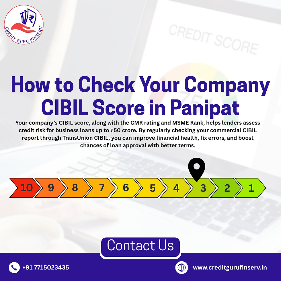 How to Check Your Company CIBIL Score in Panipat