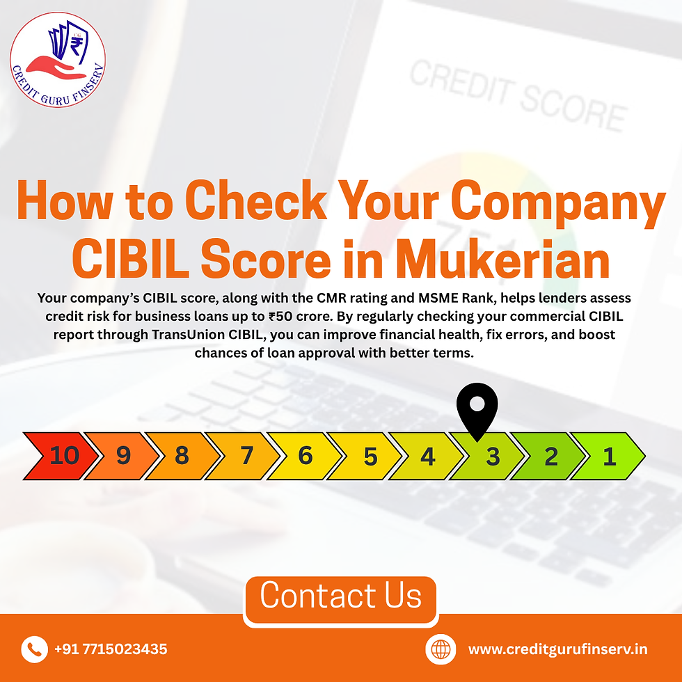 How to Check Your Company CIBIL Score in Mukerian