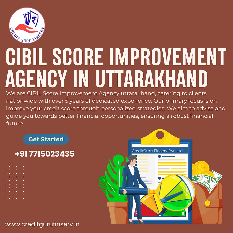 CIBIL Score Improvement Agency in uttarakhand