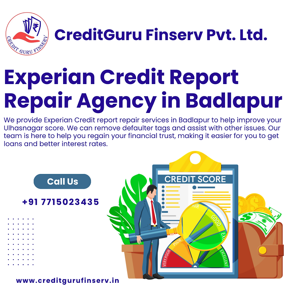Experian Credit Report Repair Agency in Badlapur