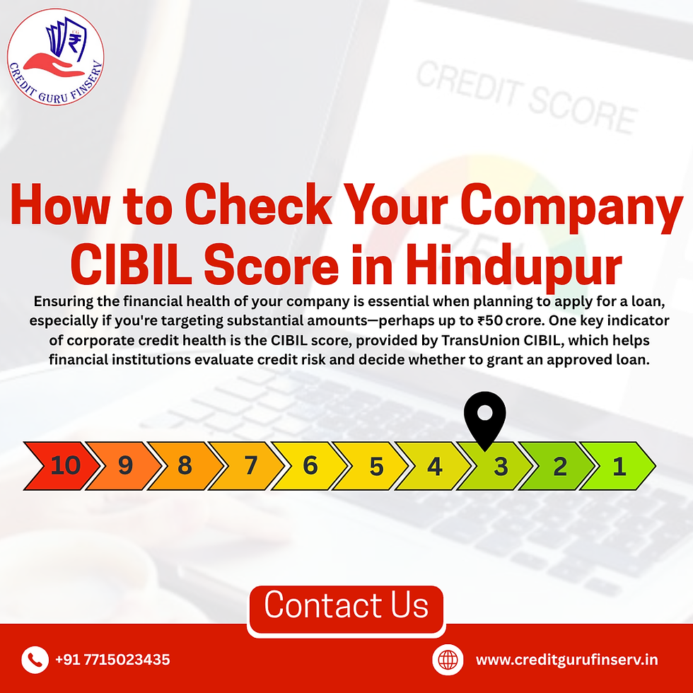 How to Check Your Company CIBIL Score in Hindupur