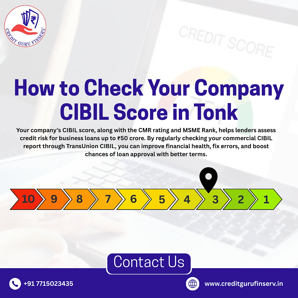 How to Check Your Company CIBIL Score in Tonk