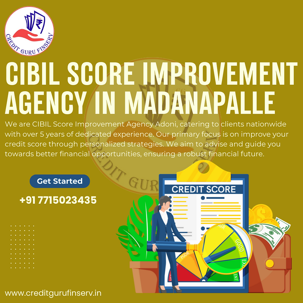 CIBIL Score Improvement agency in Madanapalle