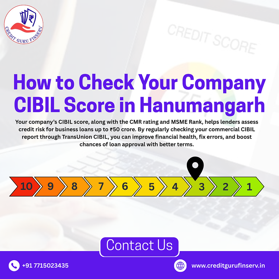 How to Check Your Company CIBIL Score in Hanumangarh