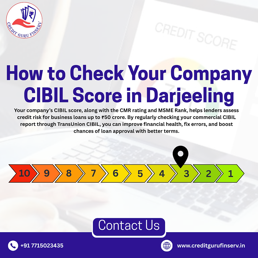 How to Check Your Company CIBIL Score in Darjeeling