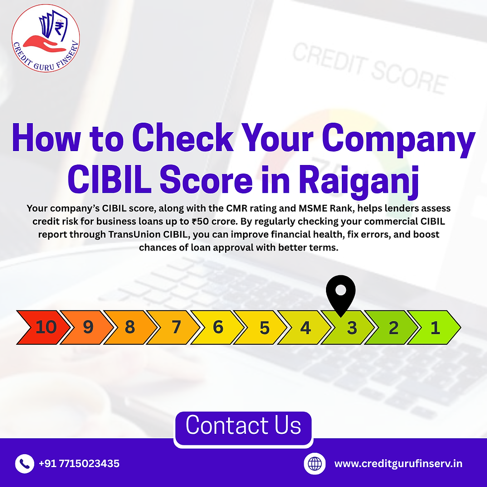 How to Check Your Company CIBIL Score in Raiganj