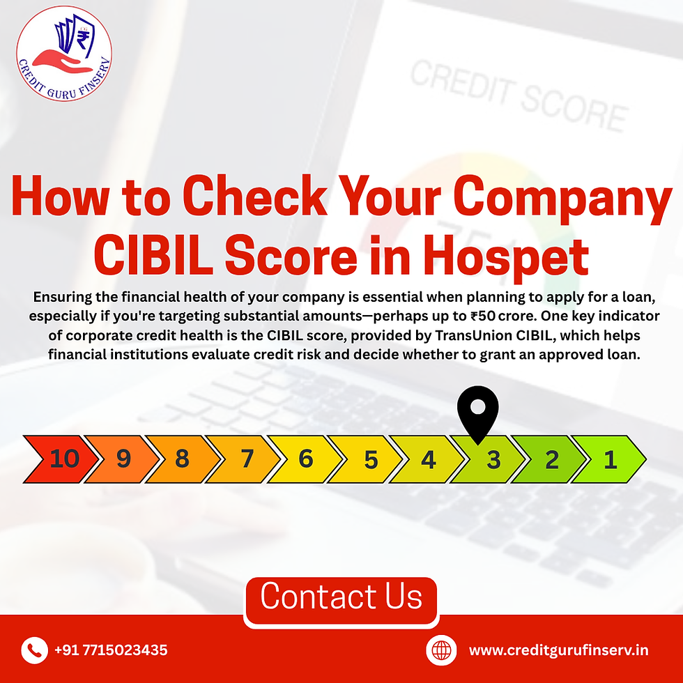How to Check Your Company CIBIL Score in Hospet