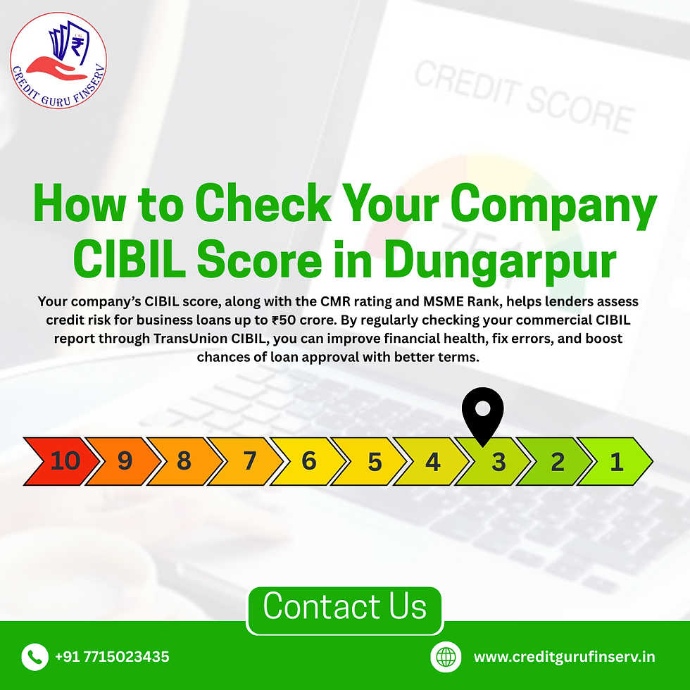 How to Check Your Company CIBIL Score in Dungarpur