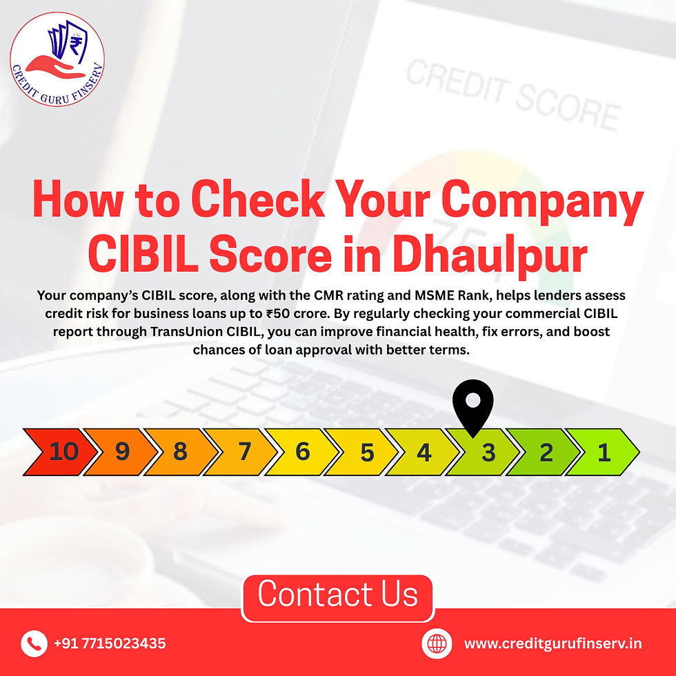 How to Check Your Company CIBIL Score in Dhaulpur