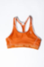 Elysian Sports Bra laid flat on a neutral background, showcasing fabric texture and stitching details.