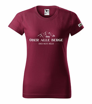 BikeMiker 2026 T-Shirt | Über alle Berge | garnet | Damen