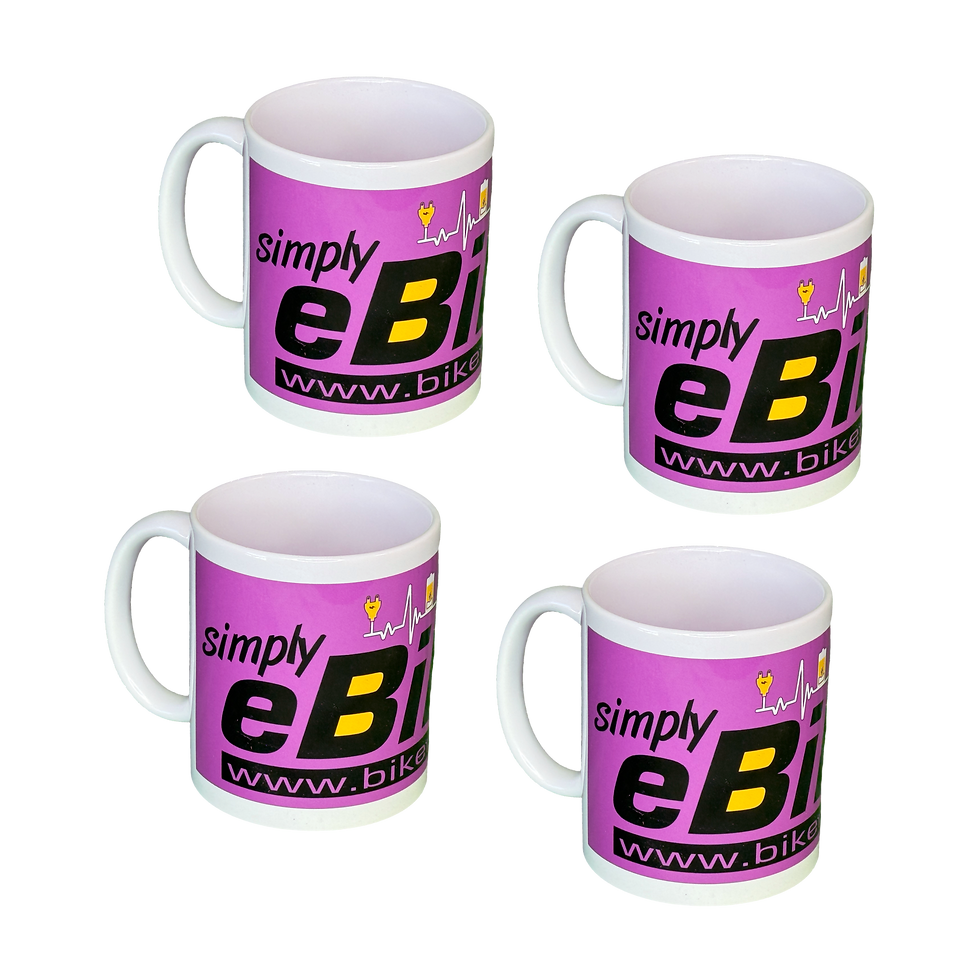 BikeMike vier Tassen Set "simply eBiken"