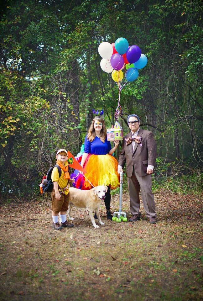 family dressed for halloween with their dog who eats virchew plantbased vegan dog food made in vancouver bc by laura simonson.