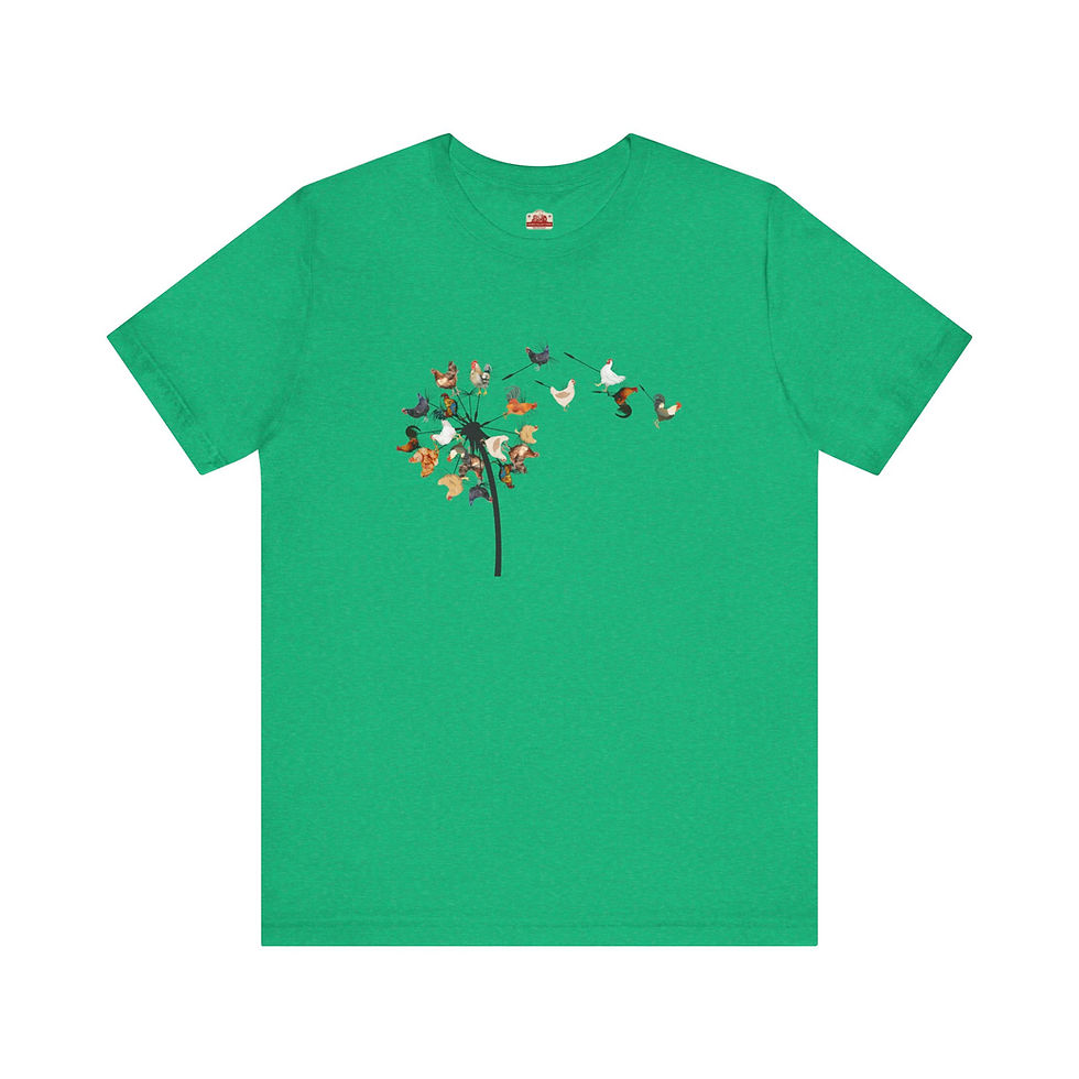 Thumbnail: DANDELION CHICKENS Unisex Jersey Short Sleeve Tee