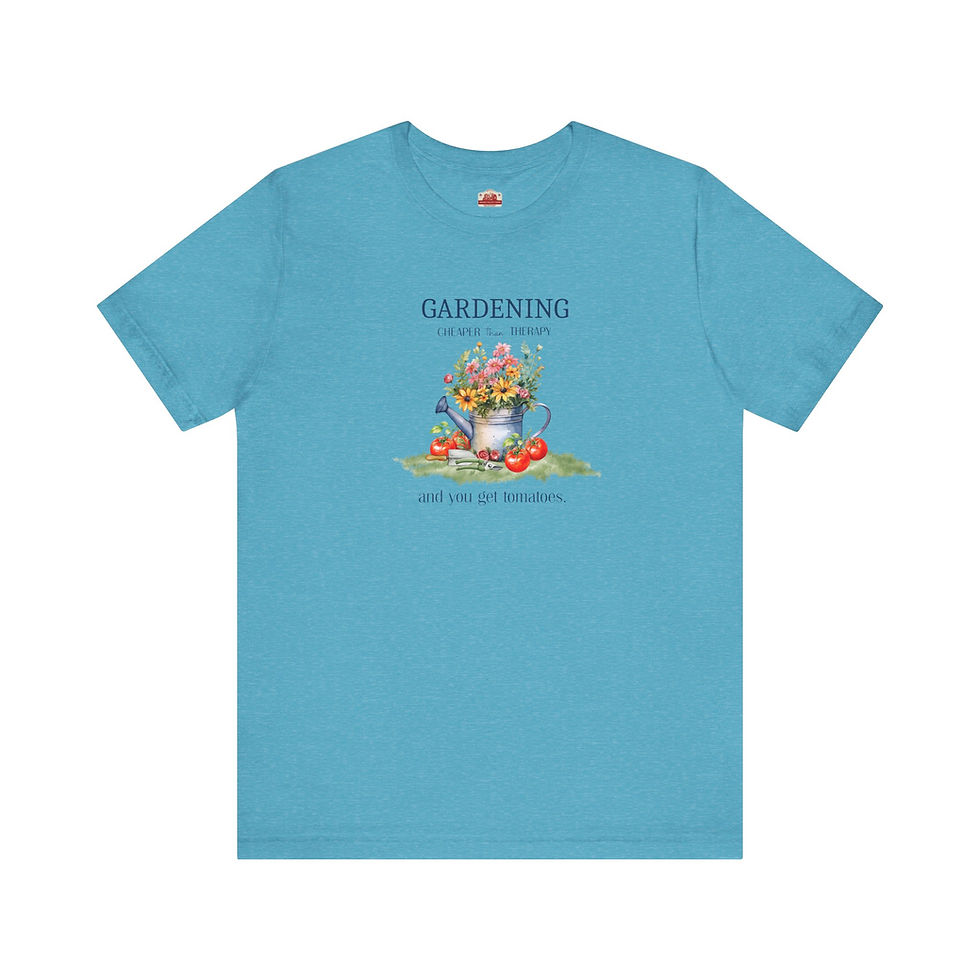 Thumbnail: GARDENING CHEAPER THAN THERAPY Unisex Jersey Short Sleeve Tee