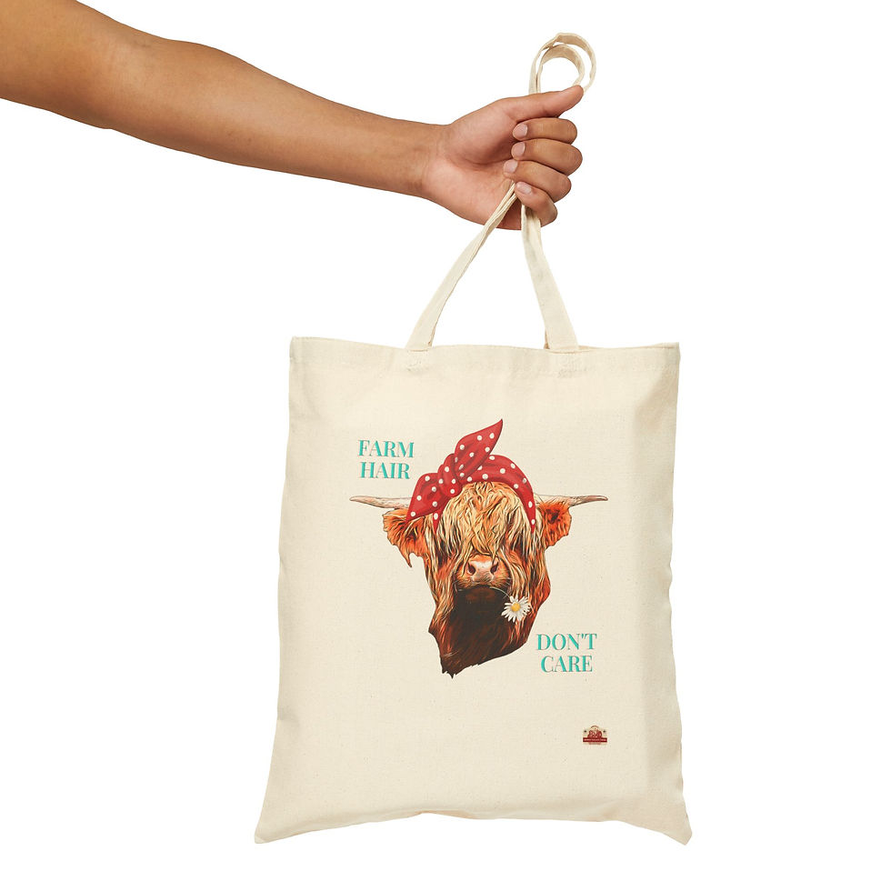 Thumbnail: FARM HAIR DON'T CARE Cotton Canvas Tote Bag