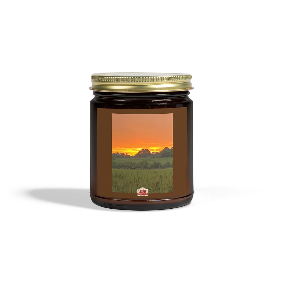 RUSTIC FARMHOUSE SCENTED CANDLES Amber or Clear Glass (4 oz. or 9 oz.)