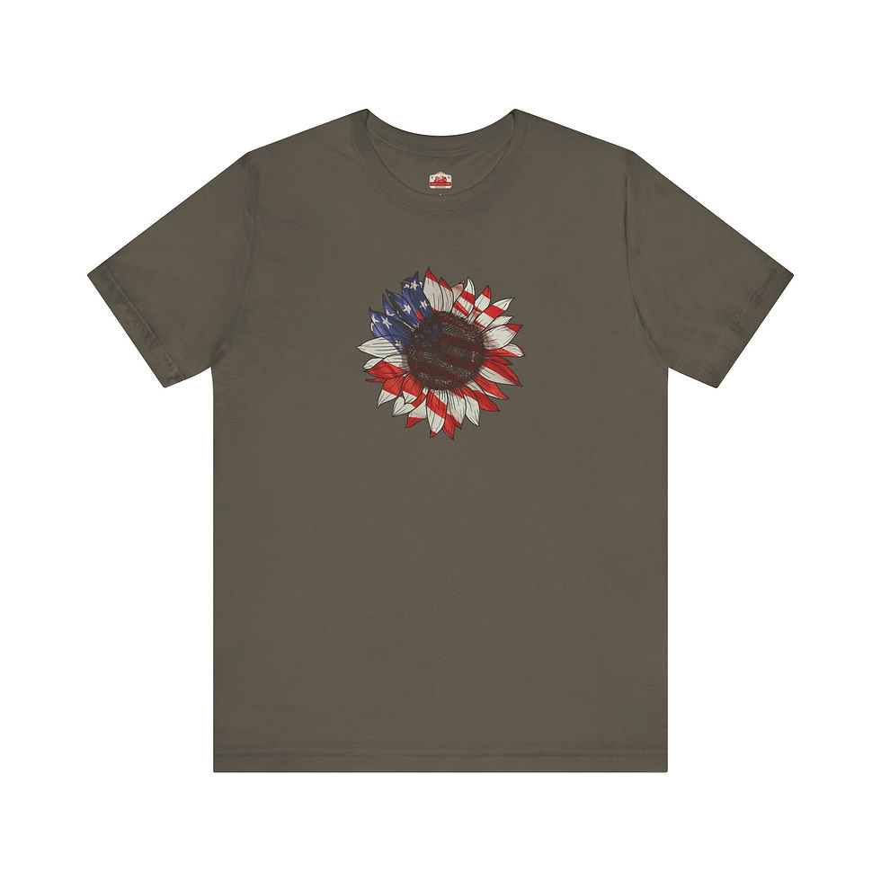 Thumbnail: PATRIOTIC SUNFLOWER Unisex Jersey Short Sleeve Tee