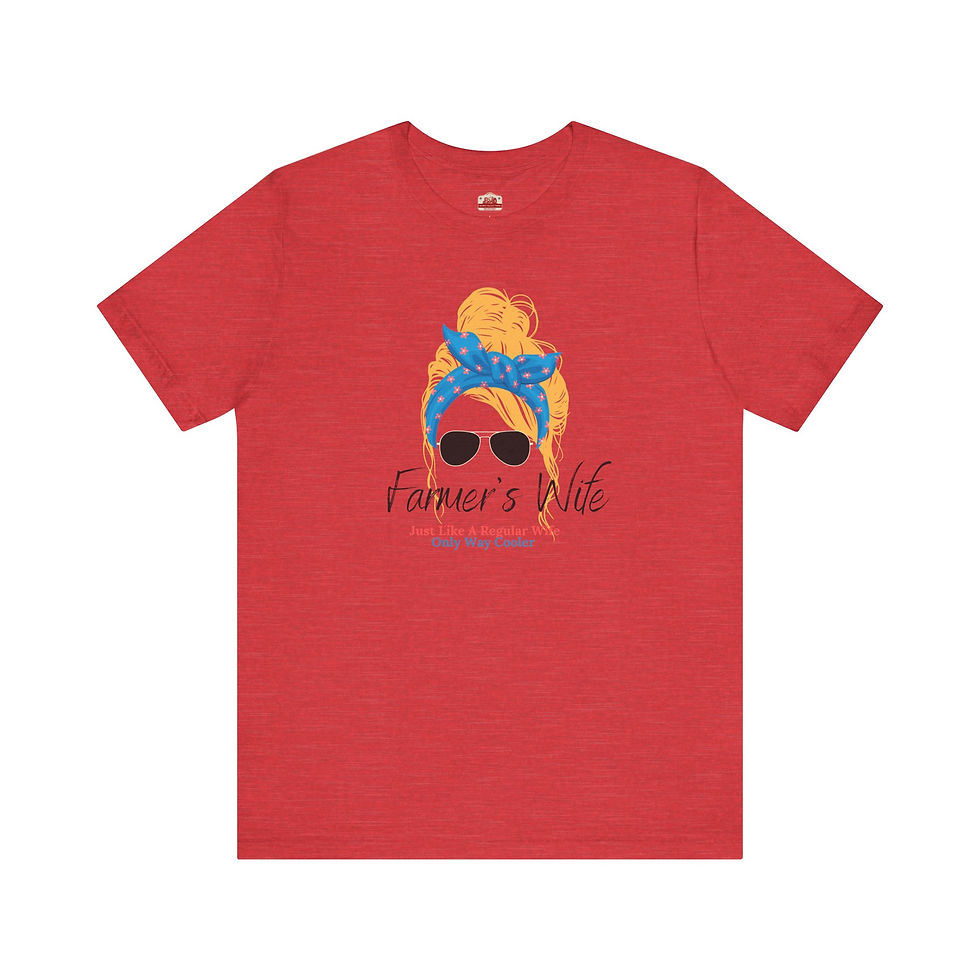 Thumbnail: FARMER'S WIFE (BLONDE HAIR) Unisex Jersey Short Sleeve Tee
