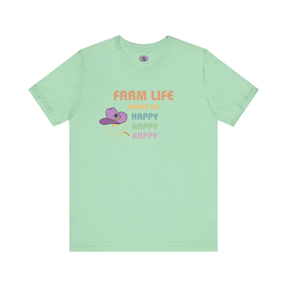 Thumbnail: FARM LIFE MAKES ME HAPPY Unisex Jersey Short Sleeve Tee 