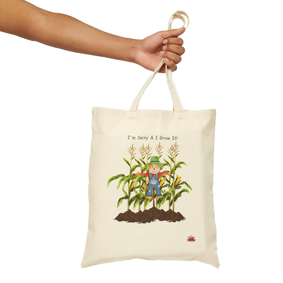 Thumbnail: FUNNY SCARECROW Cotton Canvas Tote Bag