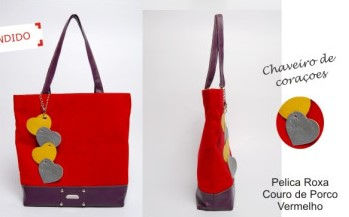 Bolsa Vermelha Corações