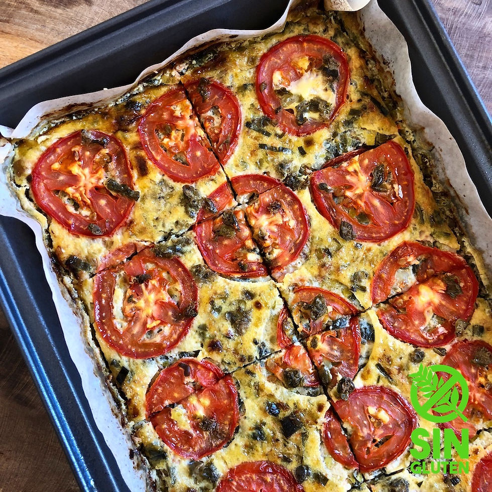 tortilla de puerros al horno