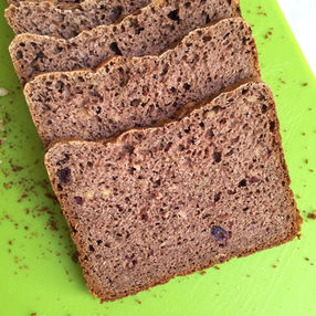 Receta de Pan de Centeno, Nueces y Arándanos para hacer en Máquina de Pan